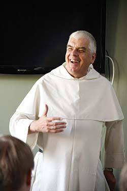 Fr Wojciech Giertych OP speaking to an audience